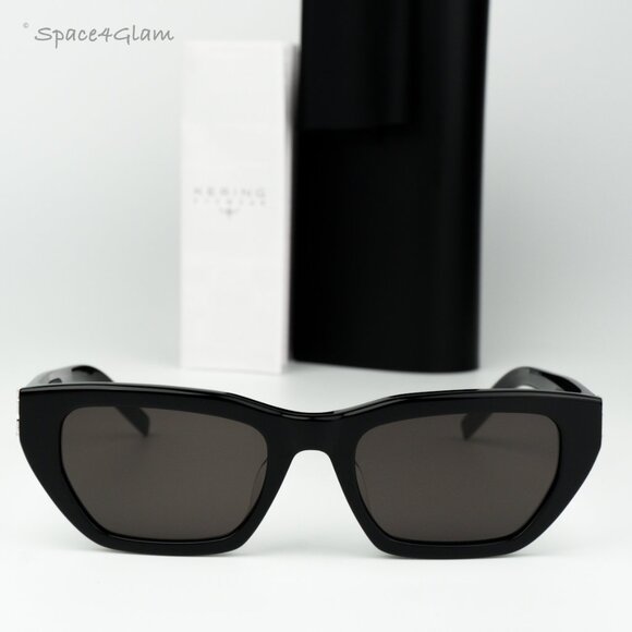 BRAND NEW Saint Laurent SLM127/F 001 Black Black Cat Eye Women Sunglasses - Picture 2 of 10